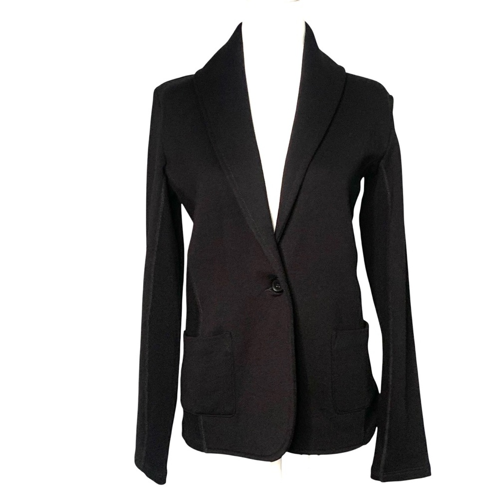 James Perse Size 3/Large Classic Black Single Button Blazer Jacket Minimalist